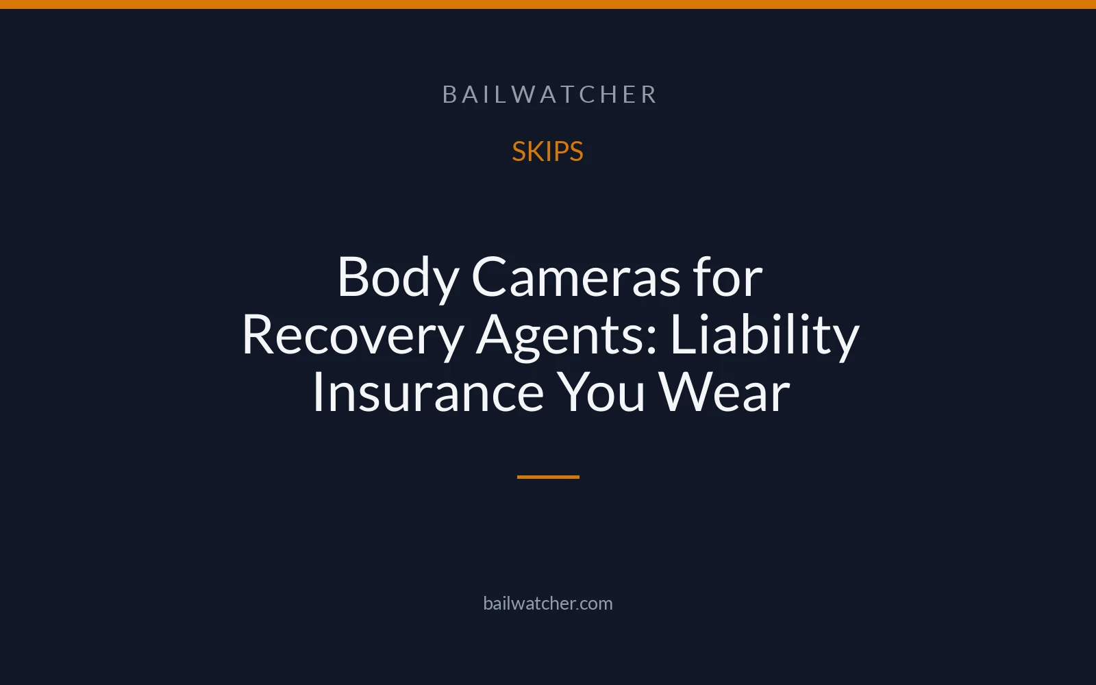 Body Cameras for Recovery Agents: Liability Insurance You Wear
