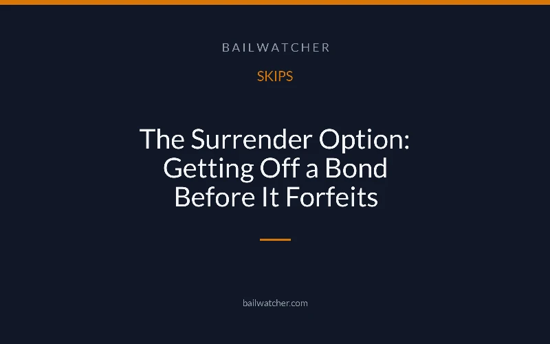 The Surrender Option: Getting Off a Bond Before It Forfeits