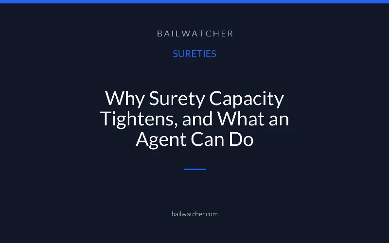 Why Surety Capacity Tightens, and What an Agent Can Do