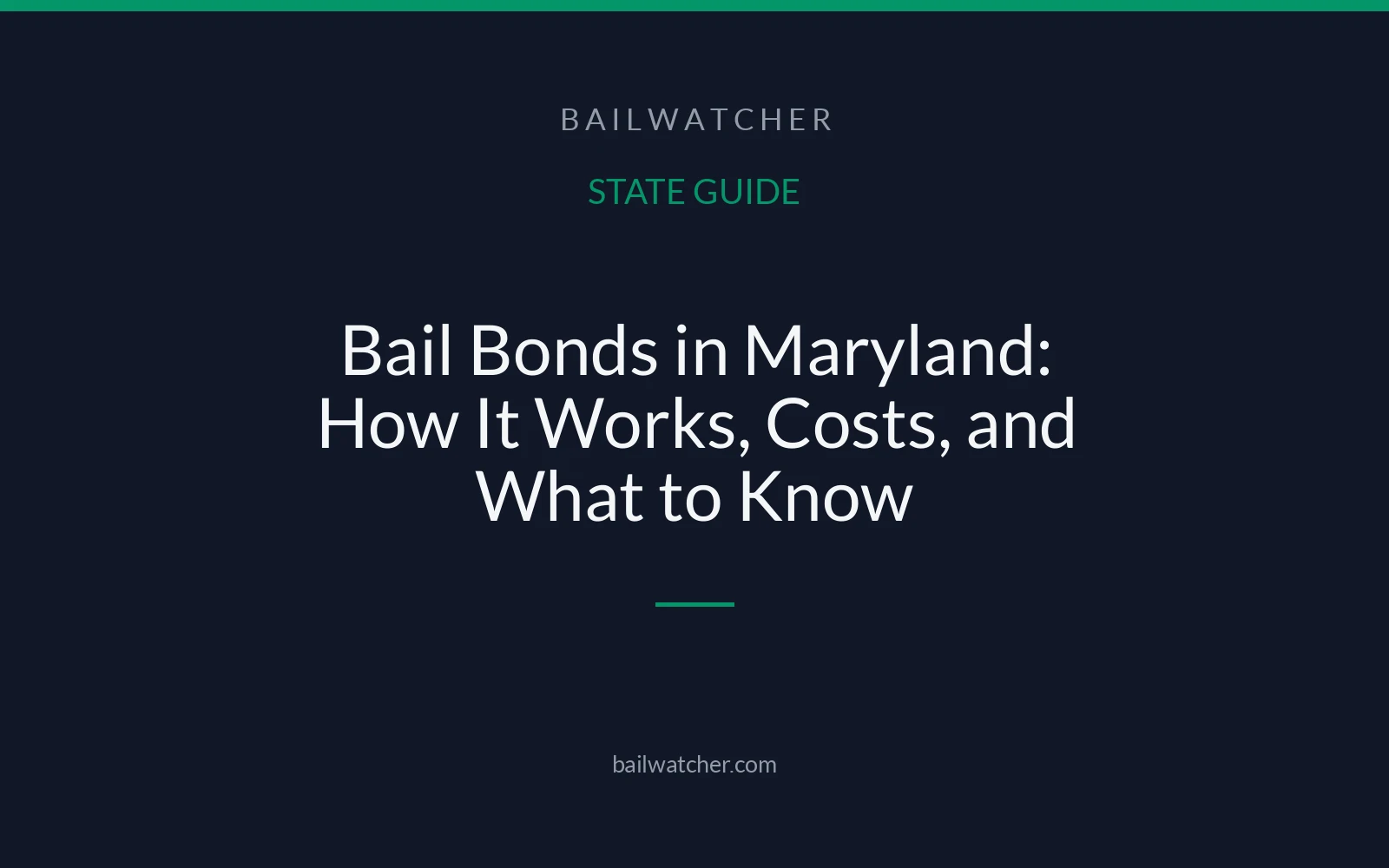 Bail Bonds in Maryland: How It Works, Costs, and What to Know